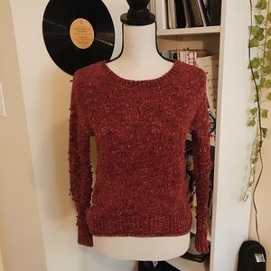 onehart red knitted sweater | size small
